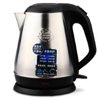 得力0763电热水壶1.5L(灰白)(台)单层不锈钢烧水壶 家用不锈钢电水壶 自动断电水壶 1台装