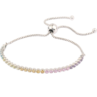 PANDORA潘多拉手链女款 缤纷闪耀手链绳925银饰品简约森系可调节手链女