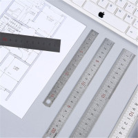 得力 8462钢直尺20cm (2把/组)单组发售(停用)