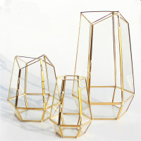 北欧风复古铜色玻璃花房18*28.5（一个装）