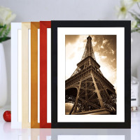 实木相框挂墙8开拼图框定制装裱画框外框 8开横竖可挂(26.6*38.2cm)