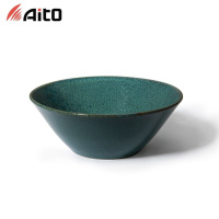 日本原产Aito Natural color美浓烧陶瓷摩登色餐碗 绿色