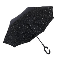 礼品定制 满天星反向伞 创意第三代c型手柄双层免持式反向伞 长柄伞
