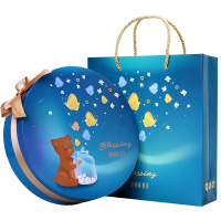 爱哆哆喜饼 女宝宝 猪宝宝满月回礼诞生大礼盒周岁百日宴创意铁盒喜蛋--祈福小熊Y8