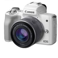 佳能(Canon) EOS M50白 (15-45mm) 数码微单相机 单镜头套装 约2410万像素