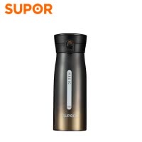 苏泊尔(SUPOR)极光保温杯KC38BV1 不锈钢真空保温一键开合便捷携带商务办公车载学生出行水杯380ml