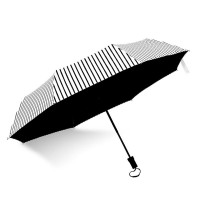 礼品定制 条纹伞黑胶防晒太阳伞防紫外线遮阳伞