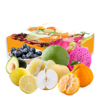 礼盒(秋月梨4个+智利蓝莓2盒+丑柑4个+以色列青柚2个+国产柠檬2个+牛油果2个+红心火龙果2个)送礼新鲜进口