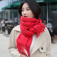 萃姿尔(TRESOR)秋冬格子围巾 女士冬季仿羊绒披肩 韩版百搭加厚保暖围脖(10个起订颜色可选)