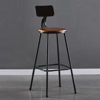 德诚和(DECHENGHE)酒吧椅吧台椅高脚凳北欧式铁艺实木现代简约家用桌子靠背吧台凳