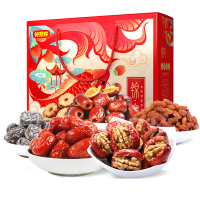 [好想你1385g礼盒]枣夹核桃红枣零食大礼包