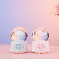 萃姿尔(TRESOR) 鲸鱼飘雪花水晶球 音乐盒树脂（10个起订颜色可选）