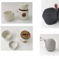 峰翼 C033 便携式陶瓷茶具套装(白色款为大理石纹)