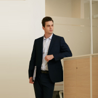 阿尼玛卿/Anemaqen 男款藏青色西服西裤 AJM19033/APM19033