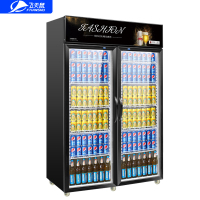 飞天鼠(FTIANSHU) 展示柜饮料柜商用冰柜超市冰箱冷藏柜保鲜柜双门直冷