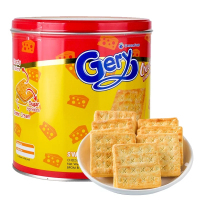 Gery芝莉奶酪夹心饼干308g芝士味早餐饼干铁罐装进口