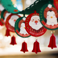 东龙浩宇圣诞节装饰品场景布置圣诞老人挂件吊饰商场门店装扮挂饰拉花拉旗 3米