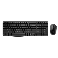 方正企业定制雷柏 X1800S 键鼠套装 无线键鼠套装 办公键盘鼠标套装 防泼溅 电脑键盘 鼠标键盘 黑色