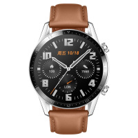 华为(HUAWEI)智能手表WATCH GT2时尚款 (46mm) 砂砾棕