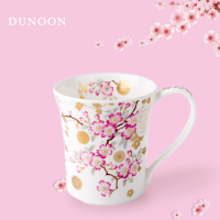 英国原产DUNOON丹侬骨瓷茶杯水杯马克杯樱花 白色