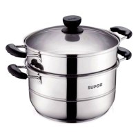 苏泊尔易存储不锈钢双层复底蒸锅SZ26B1 26CM