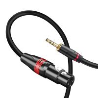 企购优品 七幻 3.5转卡农 音频线 3.5mm母头 0.5米