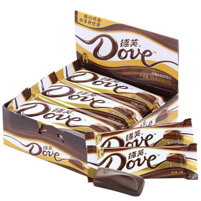 德芙(DOVE)丝滑牛奶巧克力516克盒装(12条*43g)