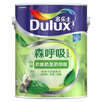 多乐士（Dulux）森呼吸无添加竹炭抗菌抗苯抗甲醛五合一内墙乳胶漆 墙面漆油漆涂料 A8118 5L