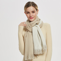 恒源祥 HYX008WJ新款针织围巾披肩180x55cm 纯色美观秋冬保暖