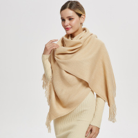 恒源祥 HYX009WJ新款针织围巾披肩 女士围巾披肩俩用 180x60cm