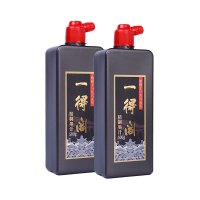 一得阁文房四宝北京墨汁练习墨汁白云毛笔清风毛笔精制墨汁云头艳手作珍藏墨汁毛毡书画装裱专用 精制墨汁500g*2