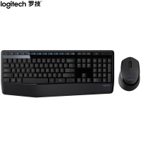 罗技(Logitech)键鼠套装 无线键鼠套装 办公键鼠套装 全尺寸 黑色
