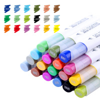 宝克(BAOKE)MP2913-18 酒精油性双头马克笔套装 学生手绘漫画设计绘画彩笔画笔记号笔18色/套