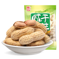 徽记 休闲零食 带壳花生 炒货 咸干花生300g