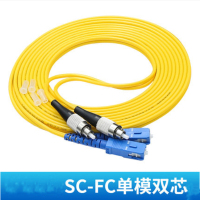 单模双芯光纤跳线SC-SC/SC-ST/SC-FC/FC-FC HQ-13119 2米 接头可选