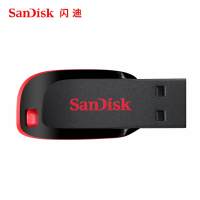 闪迪(SanDisk)酷刃(CZ50)32GB U盘 USB2.0 高速迷你创意加密优盘 正品 黑红色