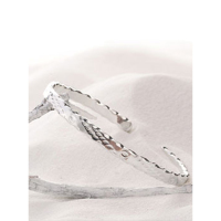 顺胜 定制水波纹(麻花)银手镯仿真品 20克