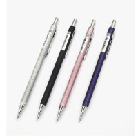 得力 s709 自动铅笔按动铅笔0.5mm 金属磨砂笔杆 24支装