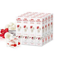 Raffaello 费列罗拉斐尔脆雪柔椰蓉扁桃仁糖果酥球非手工巧克力 48粒盒装 480克 厂商直送