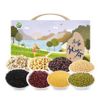 禾煜 优谷甄选杂粮3550g(黄豆 赤豆 绿豆 紫米 黑米 小黄米 藜麦 薏米仁粥料 送礼员工福利团购)