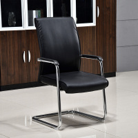 万佳万 弓形皮椅8013B#、黑色