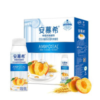 伊利 安慕希希腊风味酸奶 黄桃+燕麦200g*10盒/礼盒装