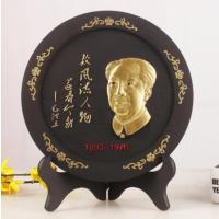 党建摆件炭雕工艺品 高25cm,底座18cm