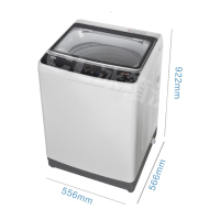 波轮洗衣机 XQBM90-307SP透明黑 全自动波轮洗衣机洁净飞瀑洗阻尼盖板可拆卸波轮