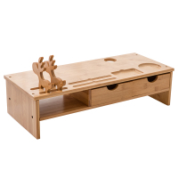 春丰祥电脑显示器增高架办公室台式桌面收纳支架实木护颈屏幕垫高置物架