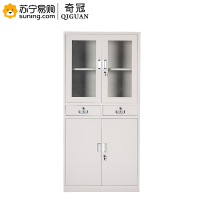 奇冠(QIGUAN) 文件柜 玻璃门带中屉