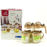 玻璃油壶四件套 厨房油壶调味瓶(16套/箱,整箱发货,10箱起订)