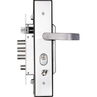 规格[双快双活 304不锈钢材质]防盗门锁套装304不锈钢门把手锁体木门锁超C级锁芯大门锁机械门锁