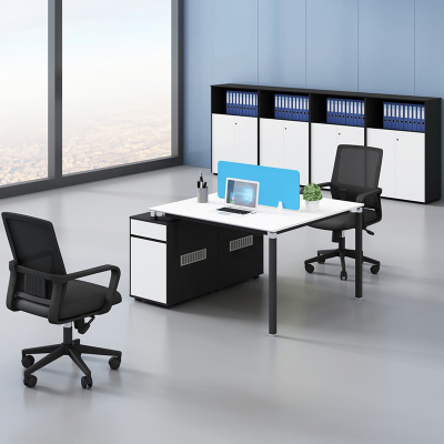 富路达办公家具员工办公桌椅现代简约屏风工位职员电脑桌组合办公桌+桌屏