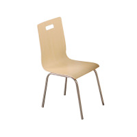 不锈钢餐椅快餐小吃饭店曲木椅